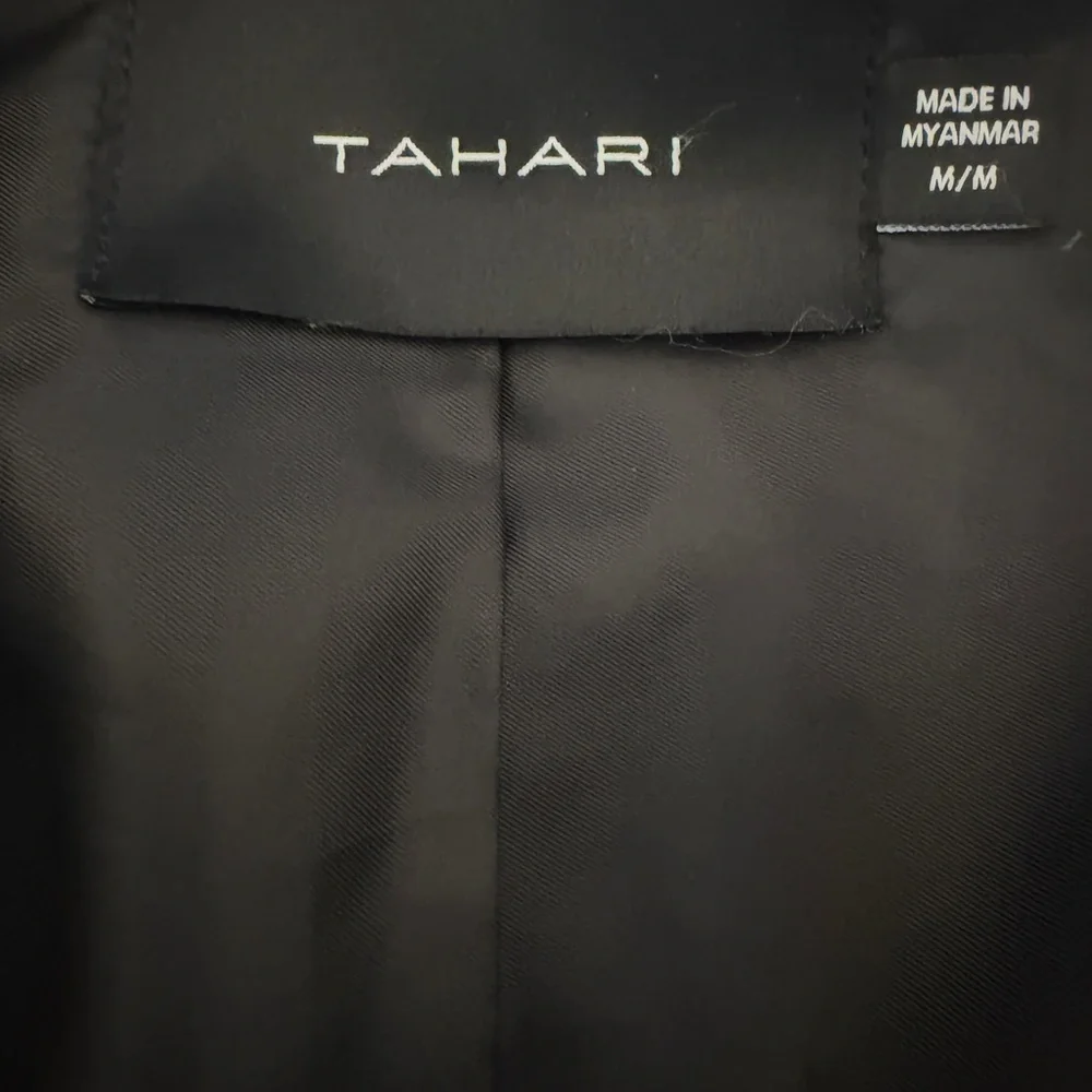 Tahari Black Down Puffer Coat with Removable Faux Fur Hood | Size M | Like New - Picture 7 of 16